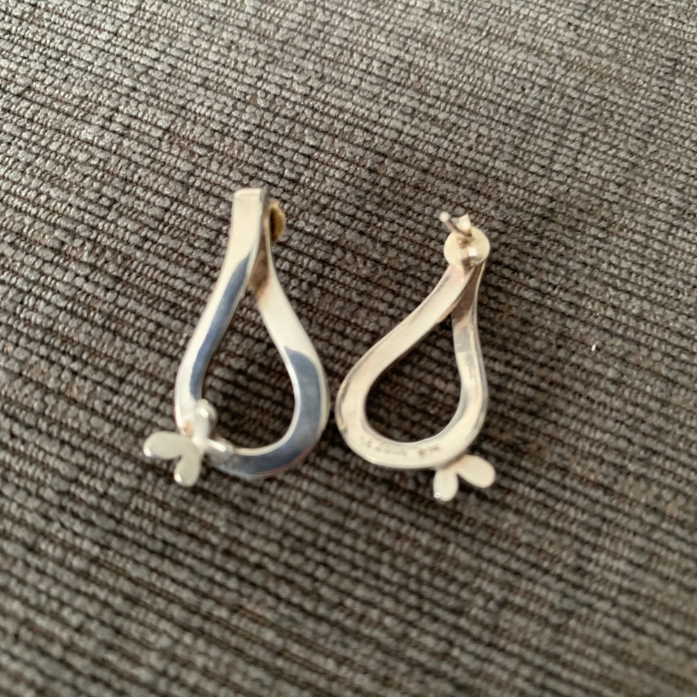 925 Sterling silver earrings with butterfly motif